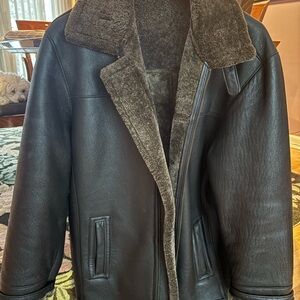 Men's Arte Pelle Shearling Leather Jacket - M